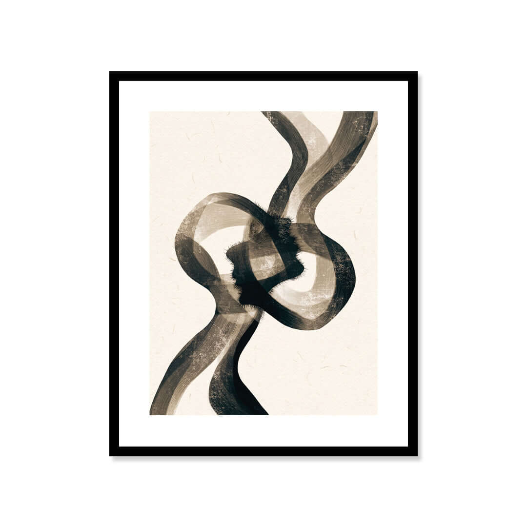 Cuadro Póster Abstracto Negro | Decoración Minimalista