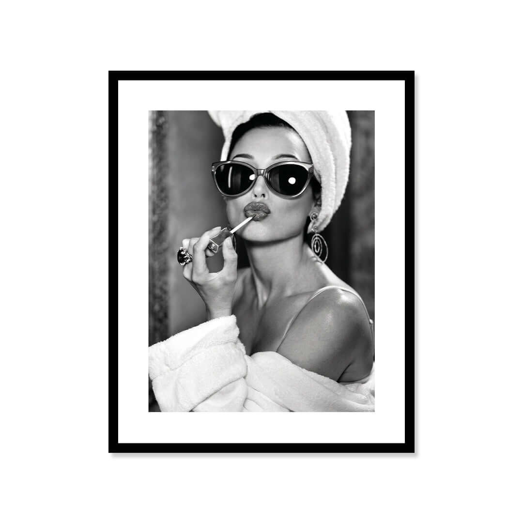 Cuadro Póster Mujer con Gafas de Sol | Decoración Elegante