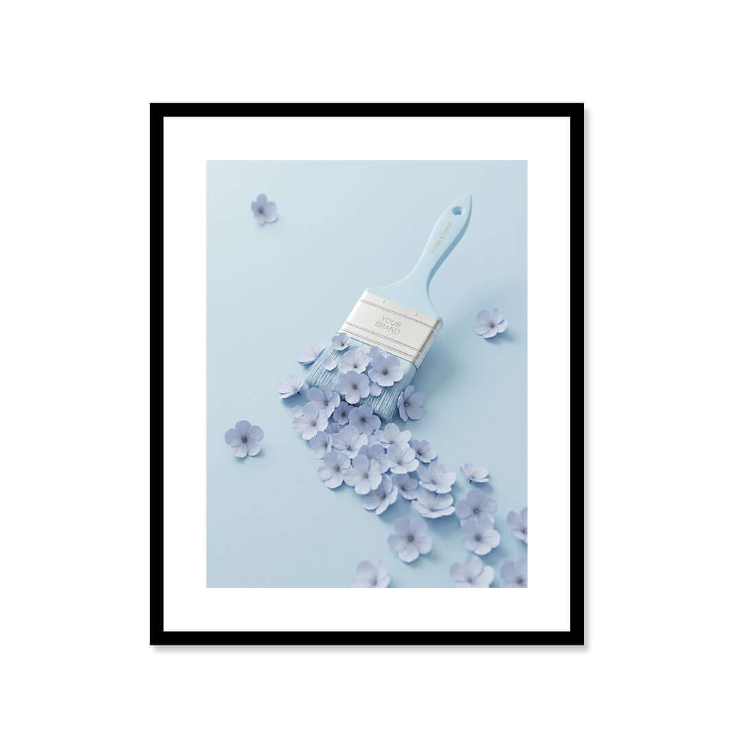 Cuadro Póster Flores Azules | Decoración Floral Minimalista