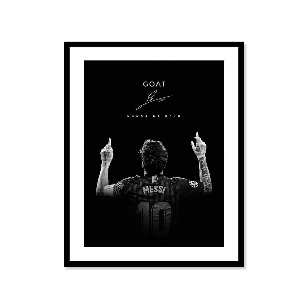 Cuadro Póster Lionel Messi GOAT | Decoración de Fútbol