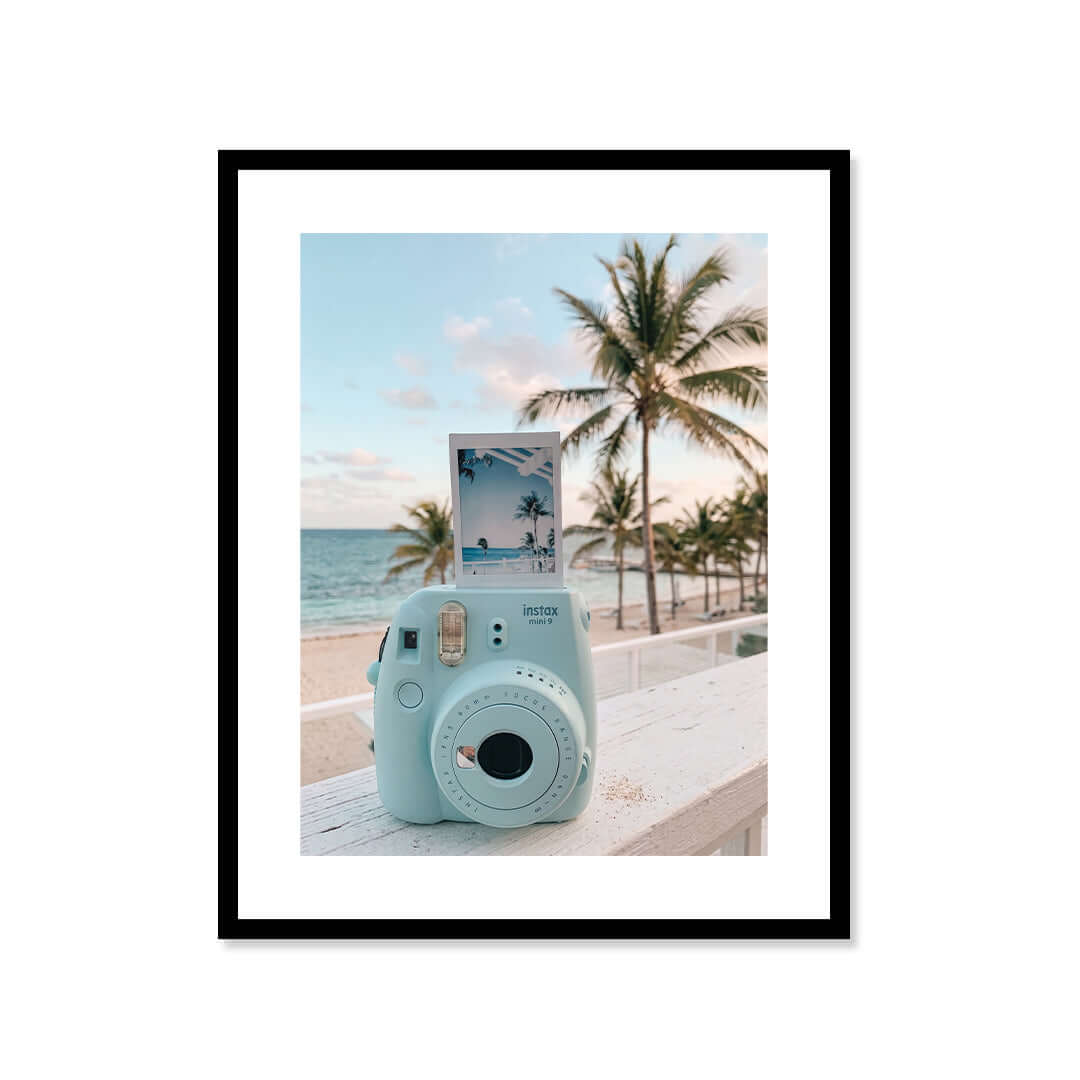Cuadro Póster Cámara Polaroid | Decoración Tropical
