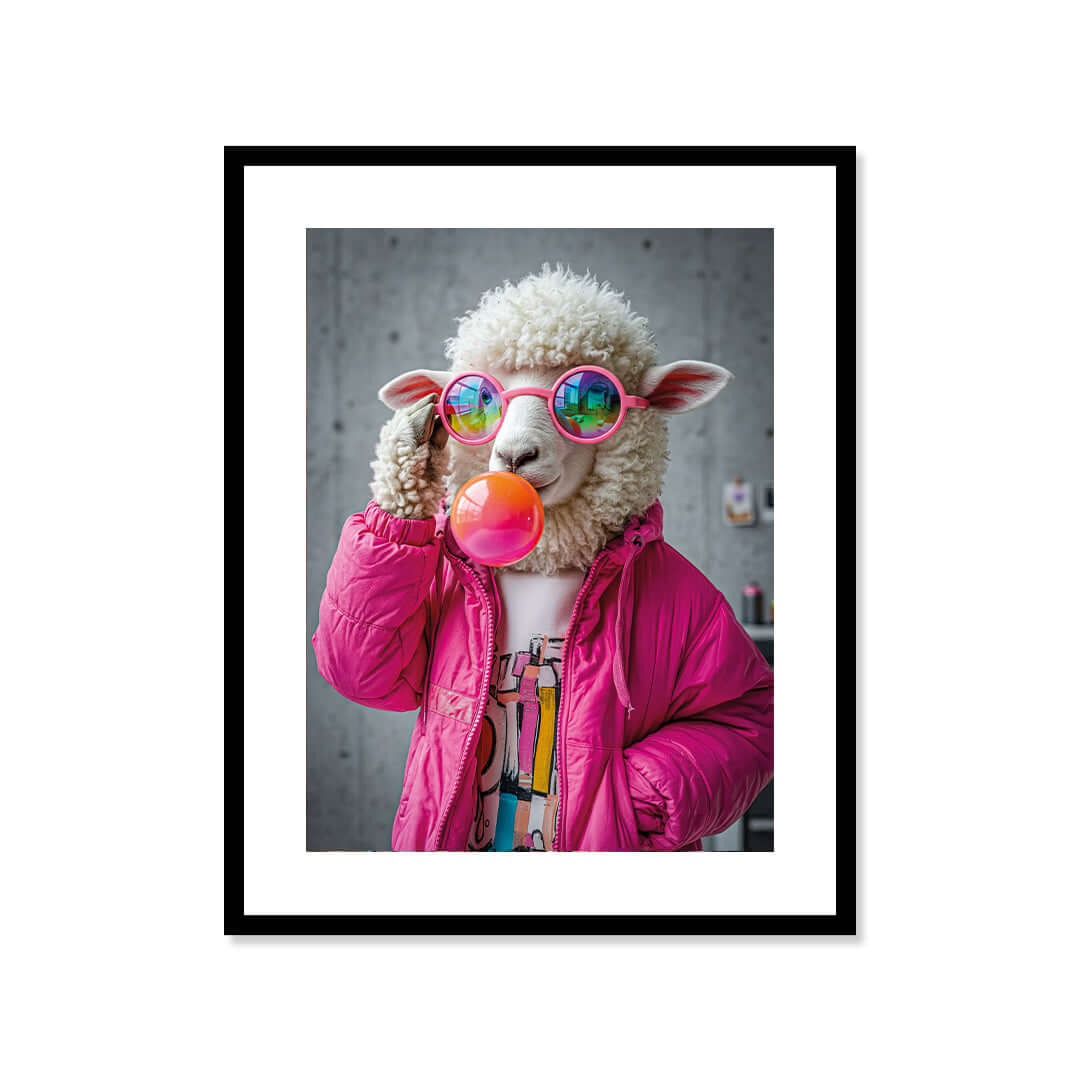Cuadro Póster Oveja Fashion | Decoración Original