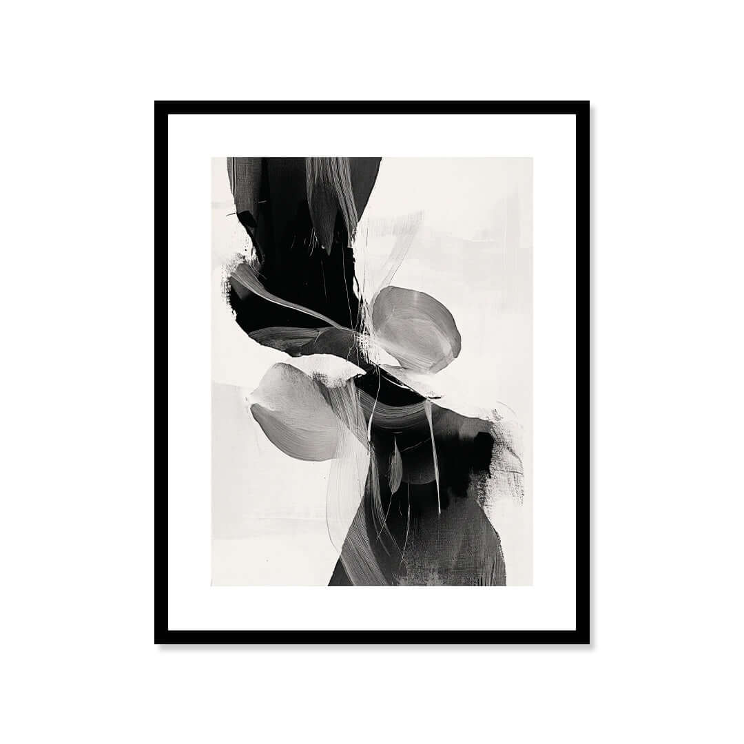 Cuadro Póster Abstracto Blanco y Negro | Decoración Moderna
