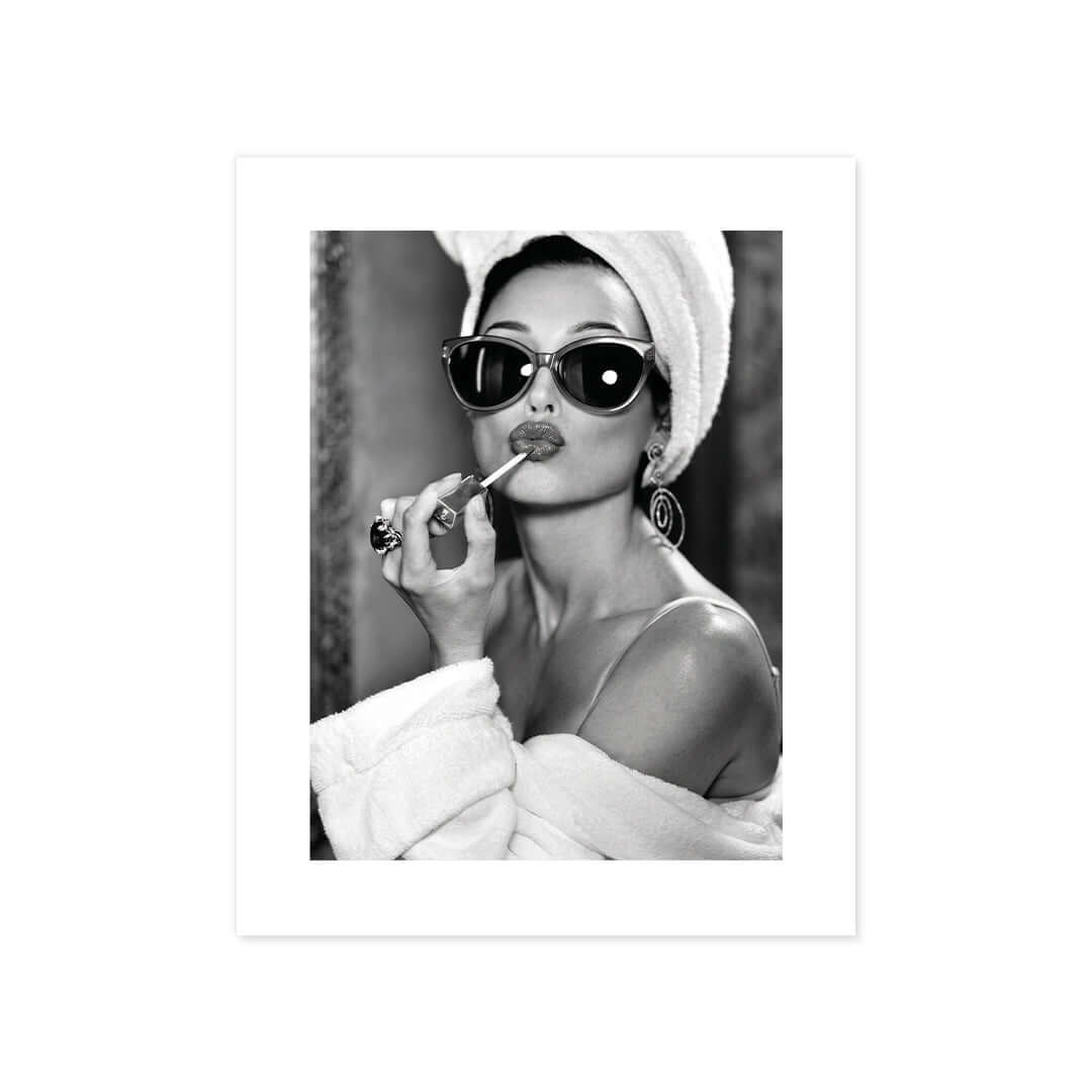 Cuadro Póster Mujer con Gafas de Sol | Decoración Elegante