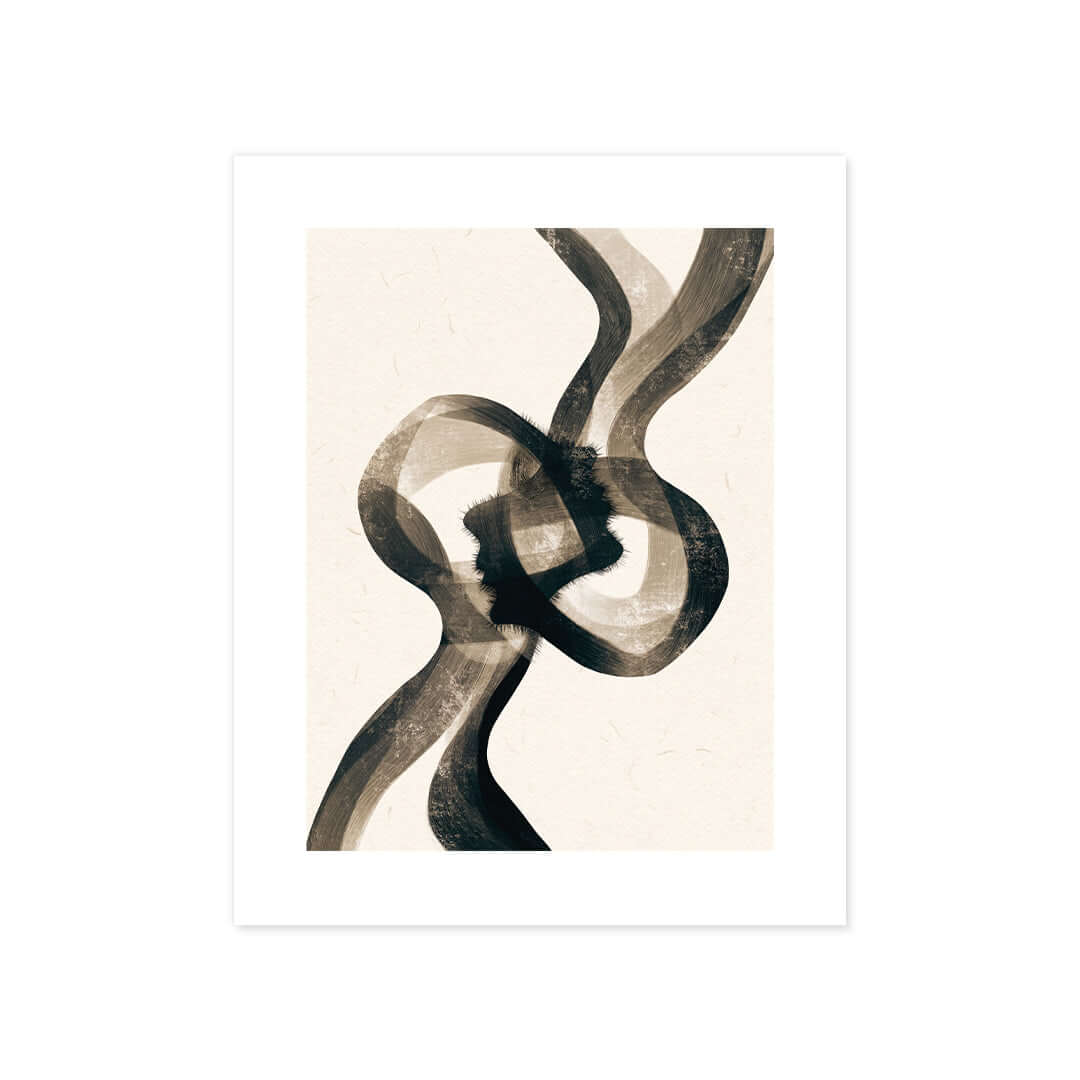 Cuadro Póster Abstracto Negro | Decoración Minimalista