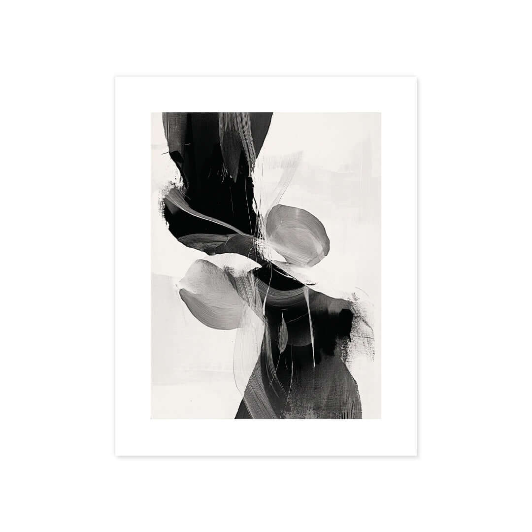 Cuadro Póster Abstracto Blanco y Negro | Decoración Moderna