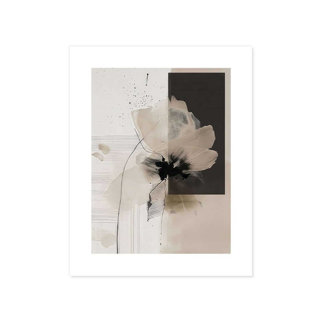 Cuadro Póster Flor Abstracta | Decoración Minimalista