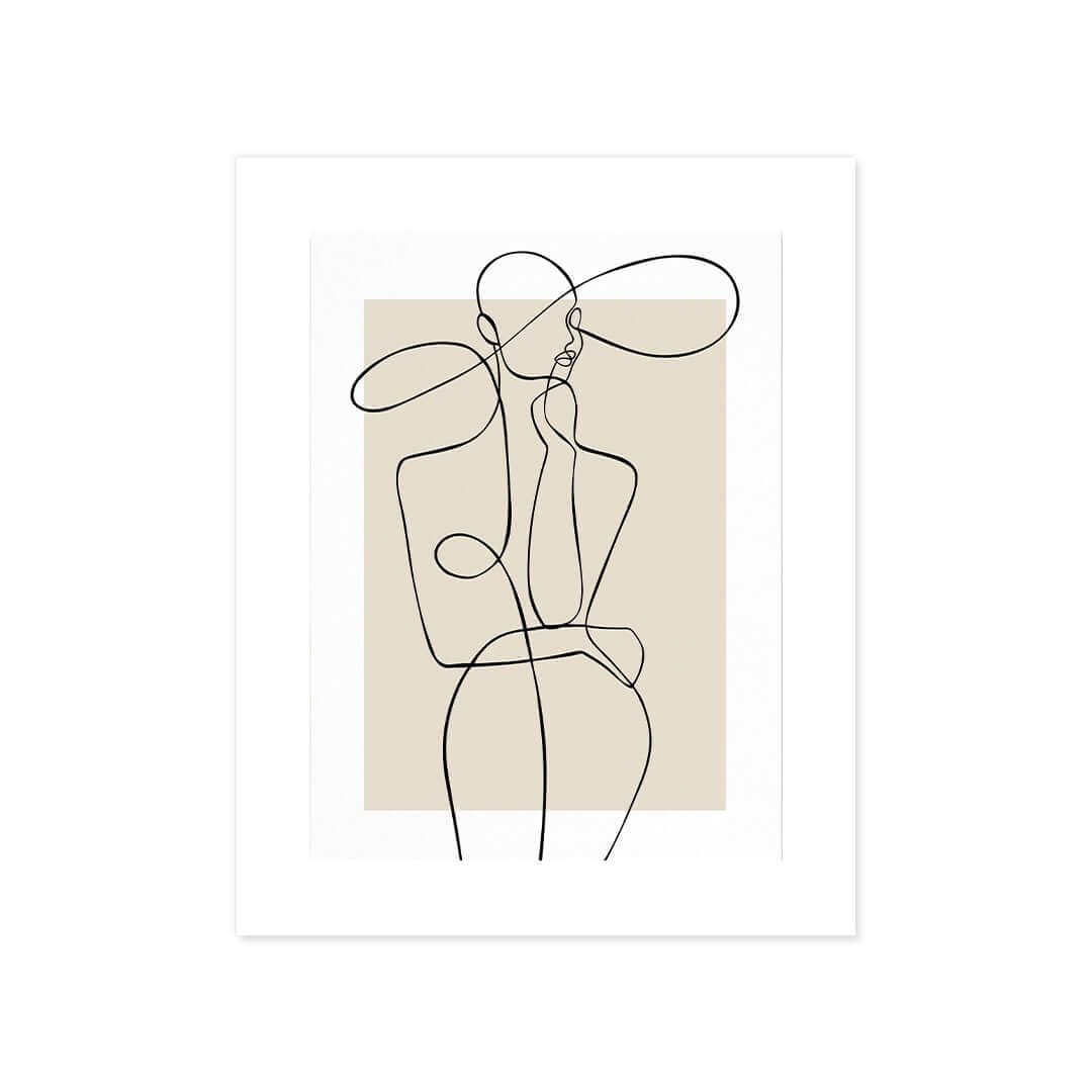 Cuadro Póster Silueta de Mujer | Decoración Minimalista