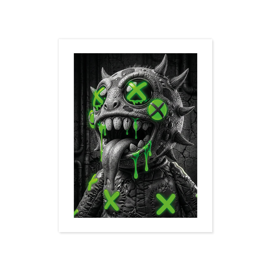 Cuadro Póster Monstruo Urbano | Decoración Oscura Neón