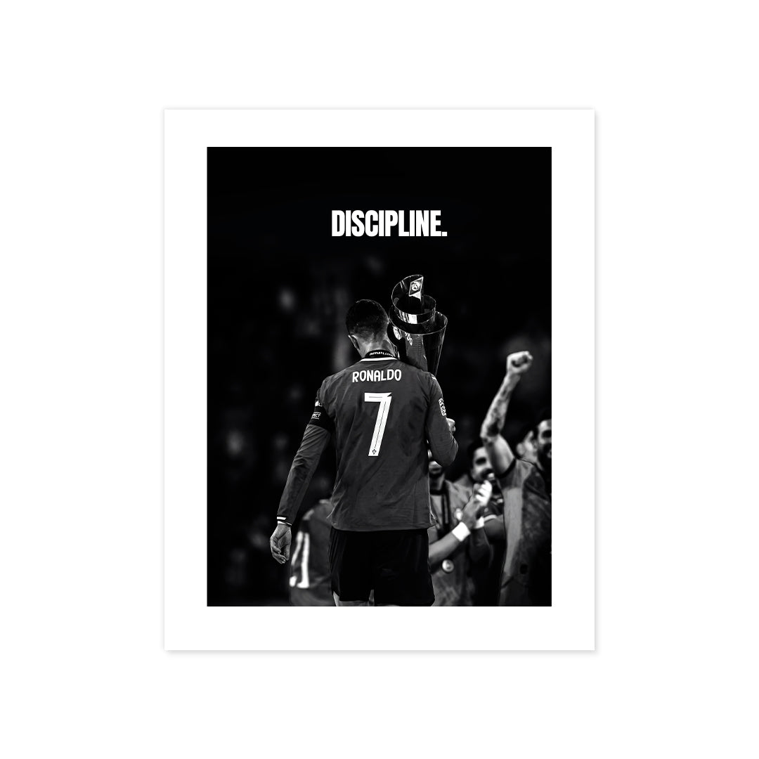 Cuadro Póster Cristiano Ronaldo Discipline | Decoración de Fútbol