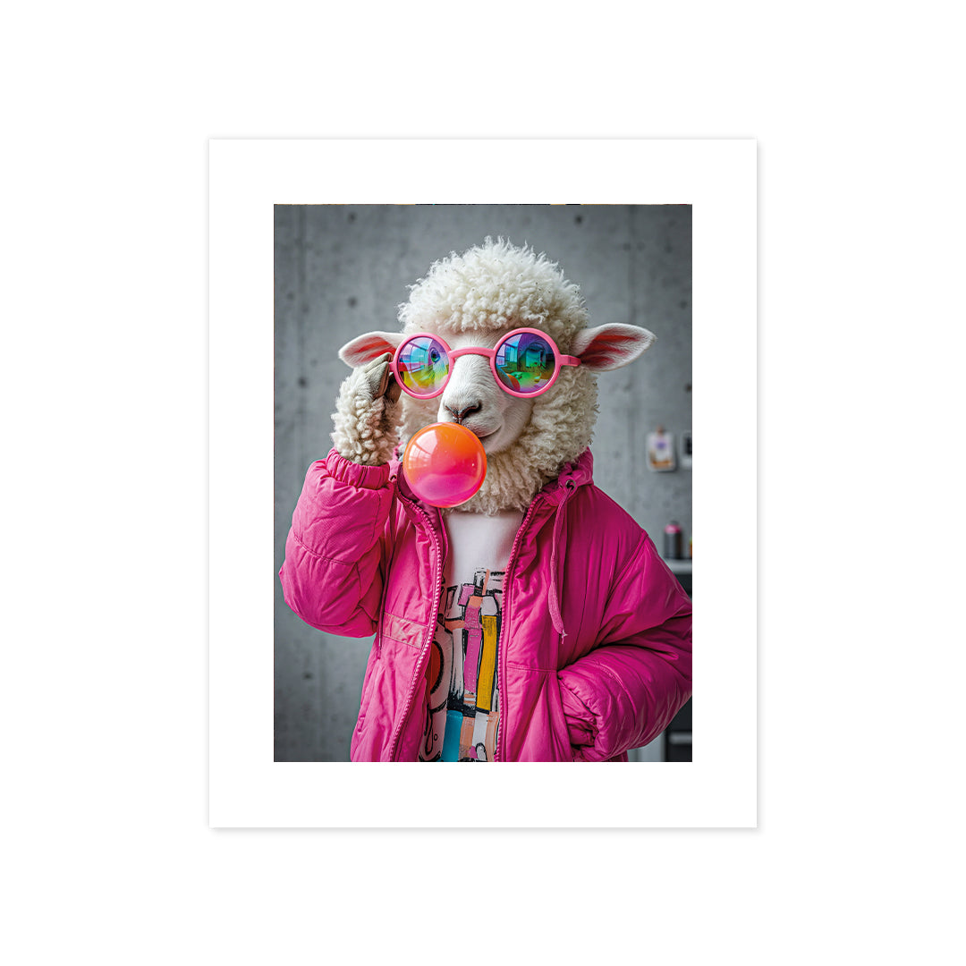 Cuadro Póster Oveja Fashion | Decoración Original