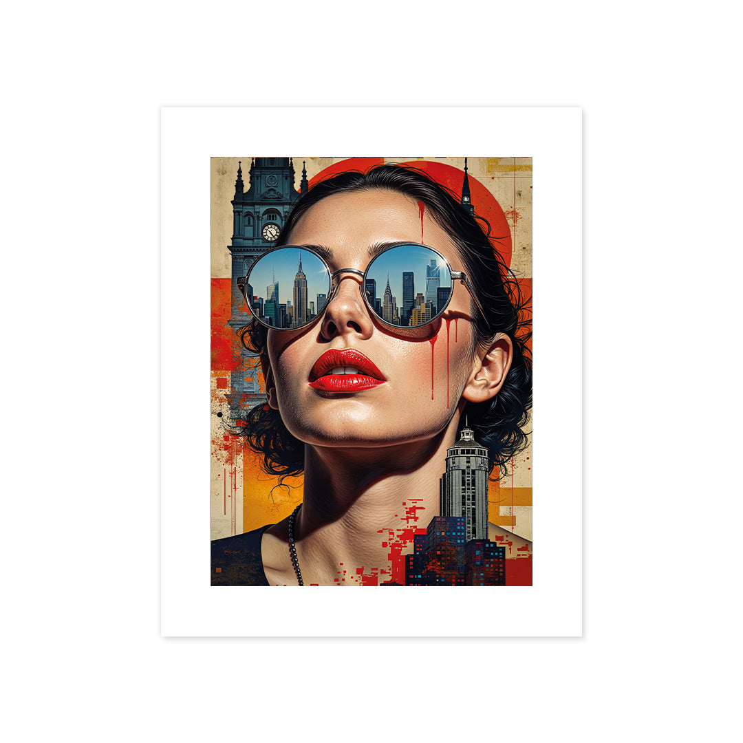 Cuadro Póster Mujer New York | Decoración Pop Art