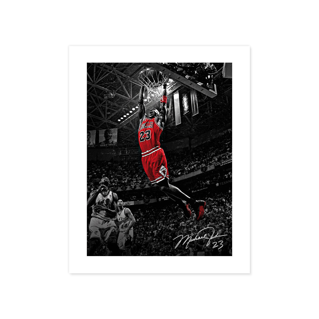 Cuadro Póster Michael Jordan Dunk | Decoración de Baloncesto