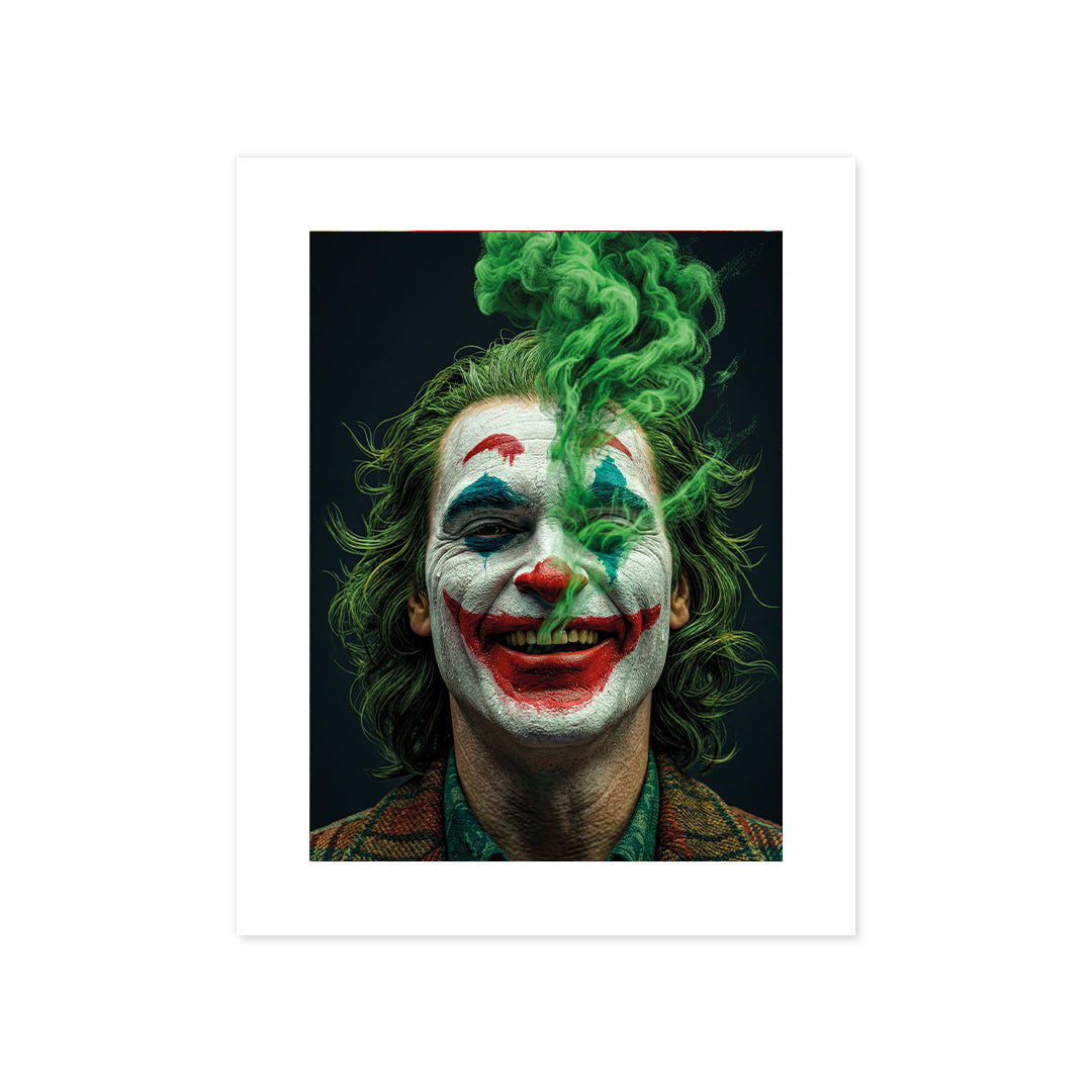 Cuadro Póster Joker con Humo Verde | Decoración Oscura