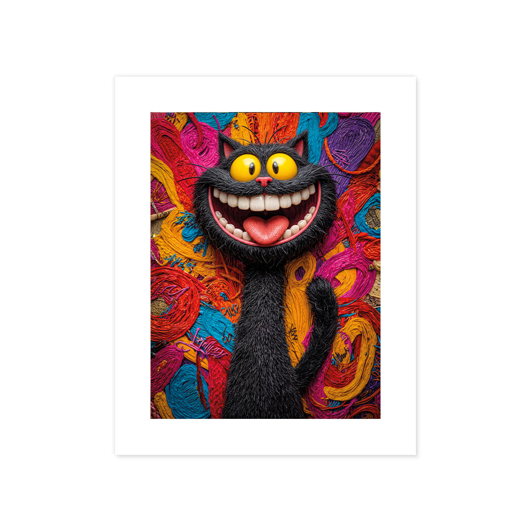 Cuadro Póster Gato Sonriente | Decoración Pop Art
