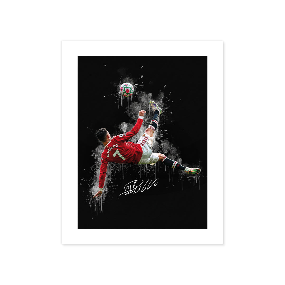 Cuadro Póster Cristiano Ronaldo Chilena | Decoración de Fútbol