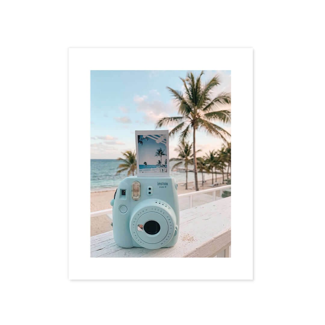 Cuadro Póster Cámara Polaroid | Decoración Tropical