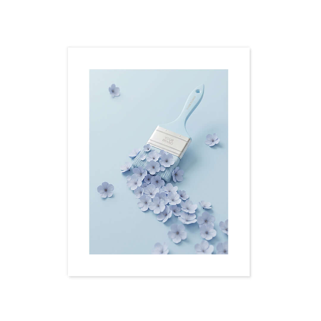 Cuadro Póster Flores Azules | Decoración Floral Minimalista