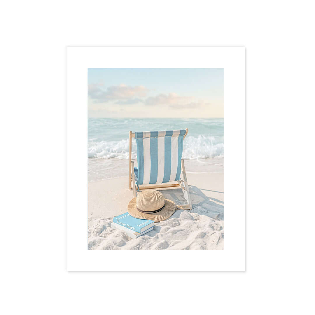 Cuadro Póster Silla de Playa | Decoración Costera