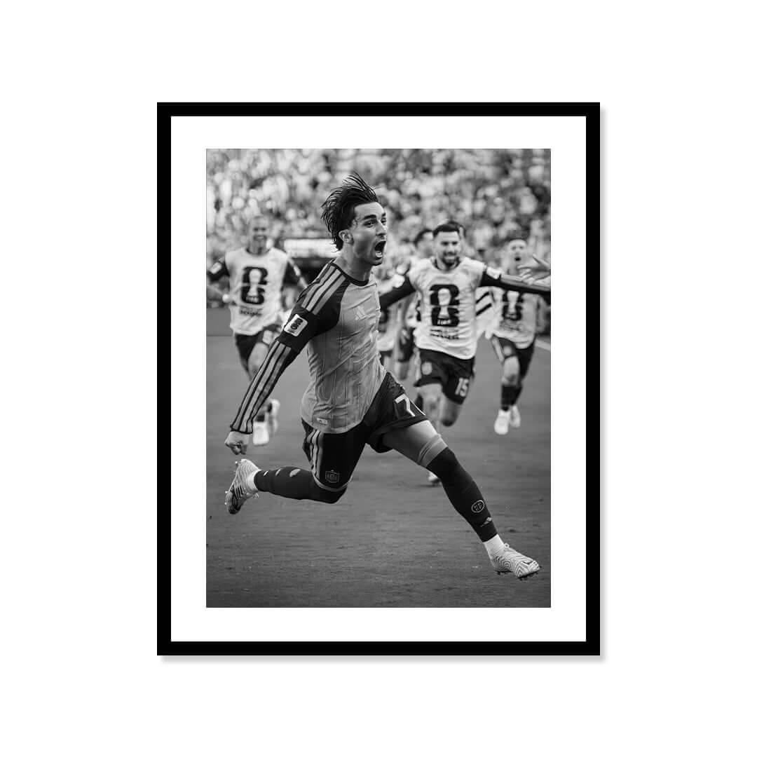 Cuadro Póster Futbolista Celebrando | Decoración de Fútbol