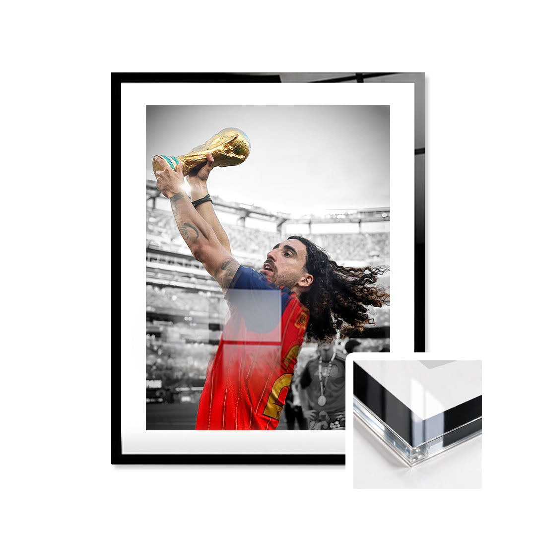 Cuadro Póster Campeón del Mundo | Decoración de Fútbol