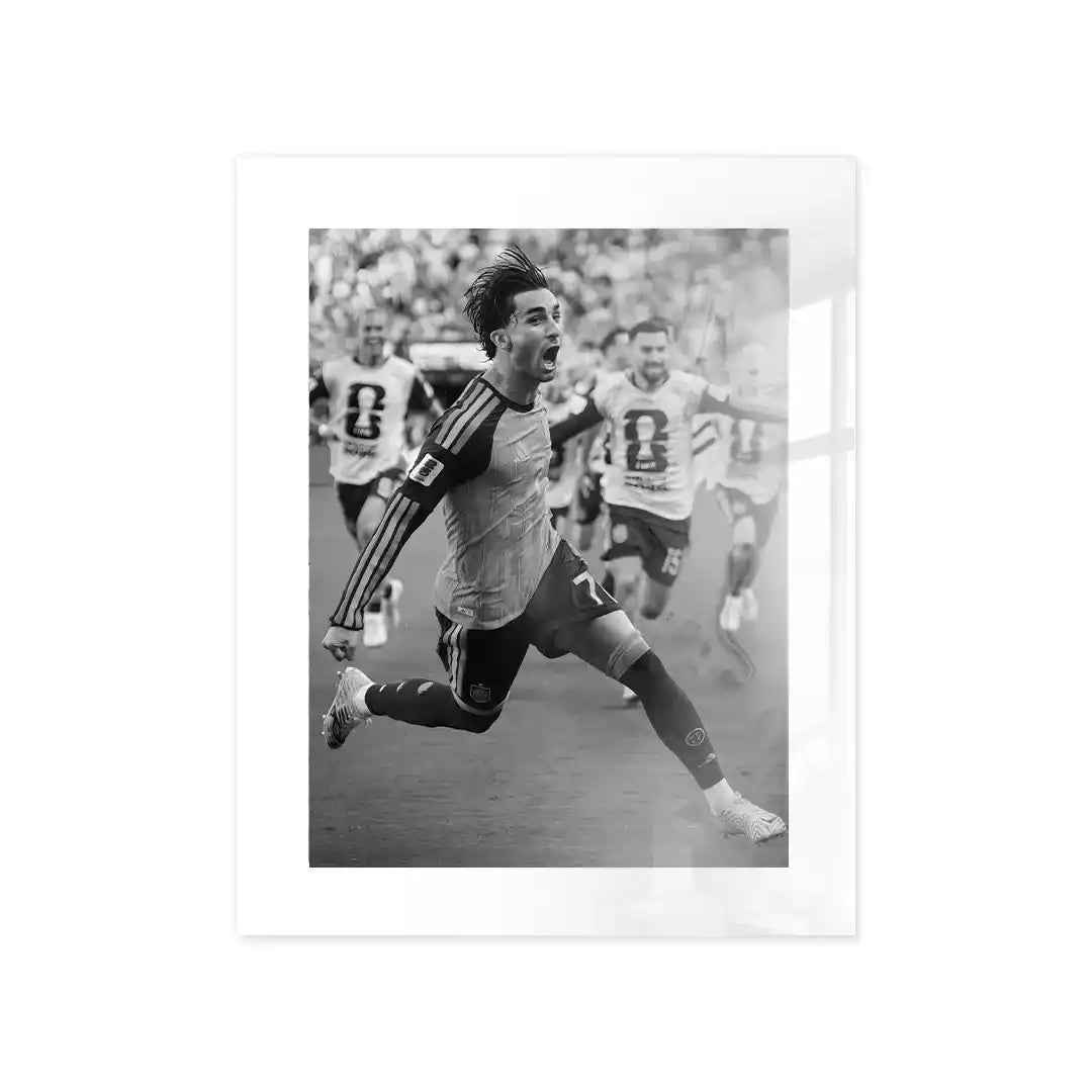 Cuadro Póster Futbolista Celebrando | Decoración de Fútbol