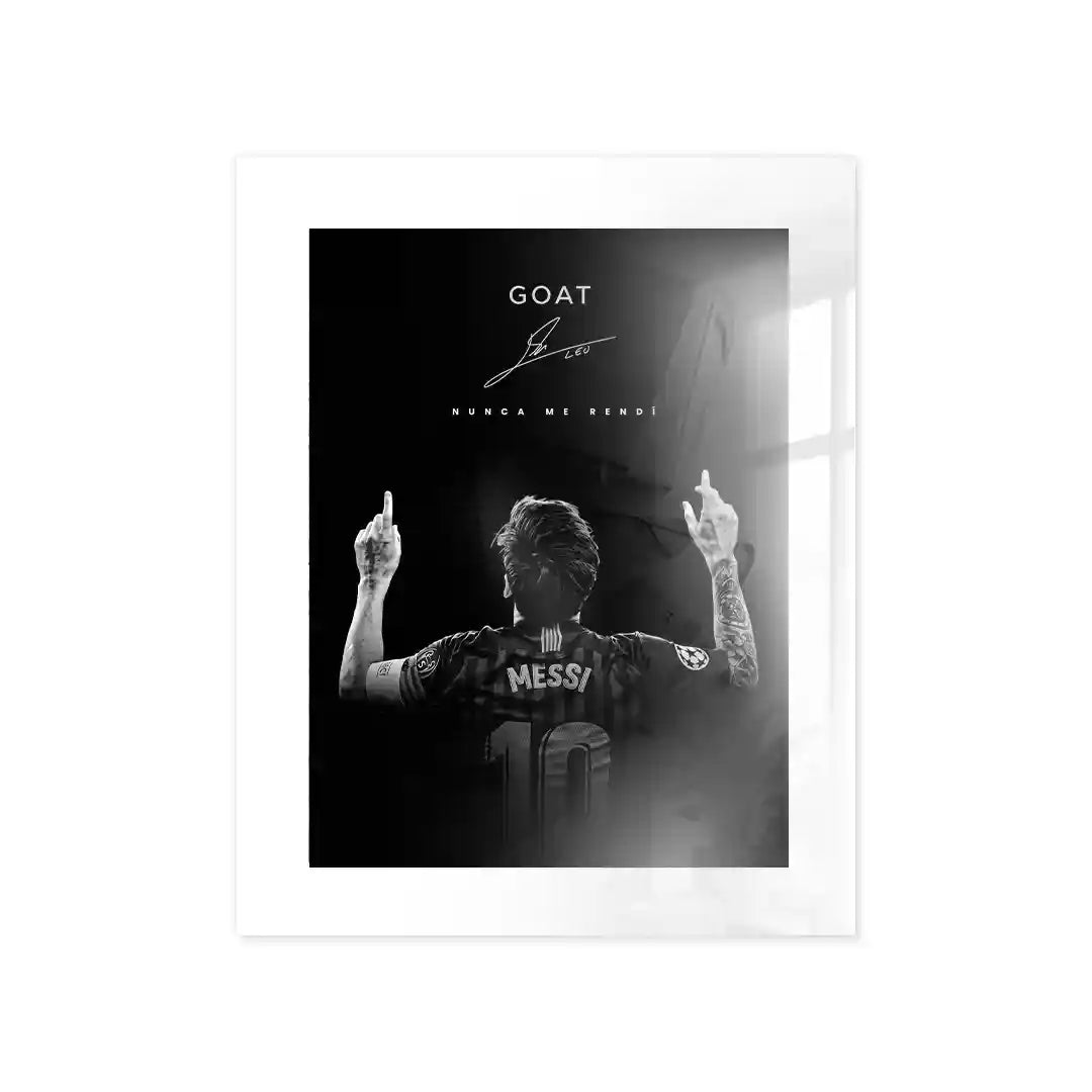 Cuadro Póster Lionel Messi GOAT | Decoración de Fútbol