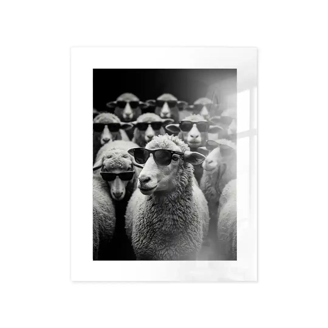 Cuadro Póster Ovejas con Gafas | Decoración Original