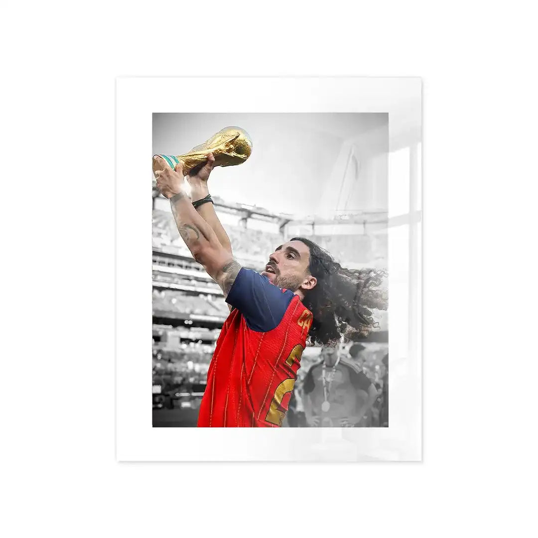 Cuadro Póster Campeón del Mundo | Decoración de Fútbol