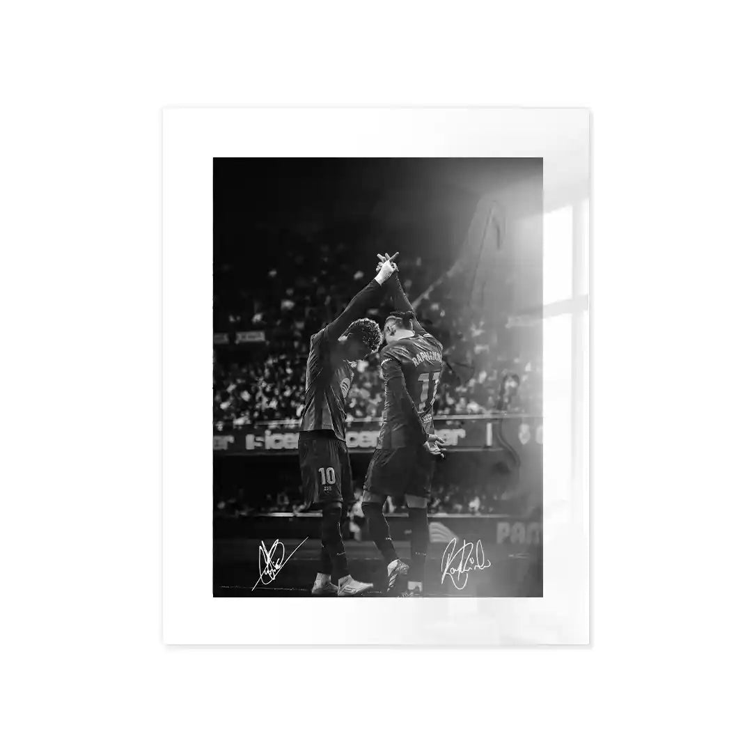 Cuadro Póster Lamine Yamal y Raphinha | Decoración de Fútbol