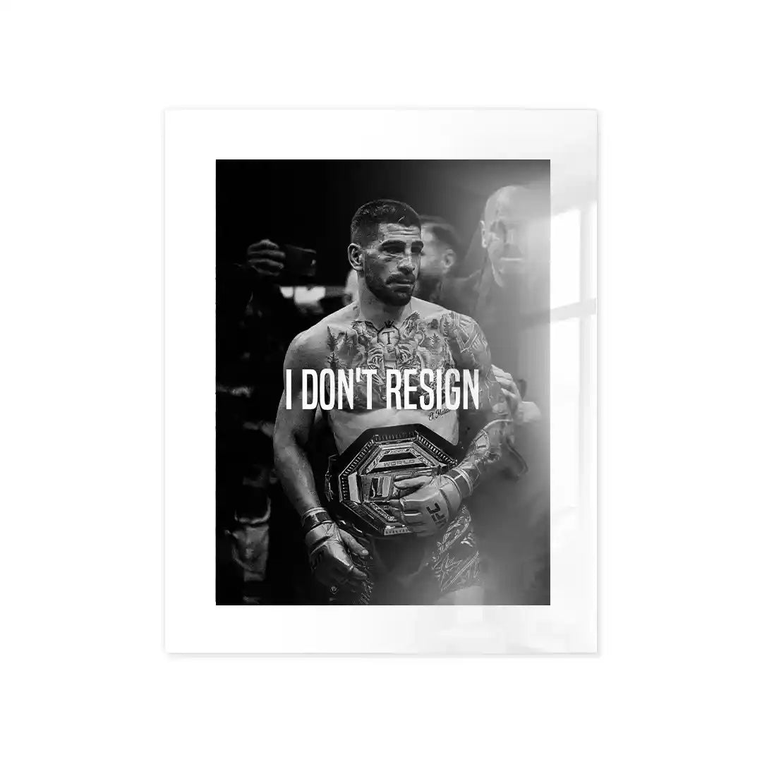 Cuadro de Campeón UFC – | Decoración "Don’t Resign"