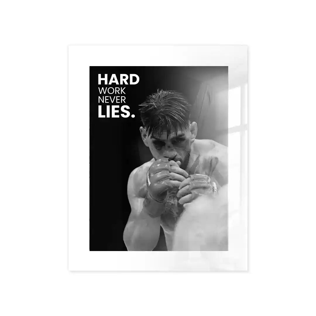 Cuadro MMA | "Hard Work Never Lies"