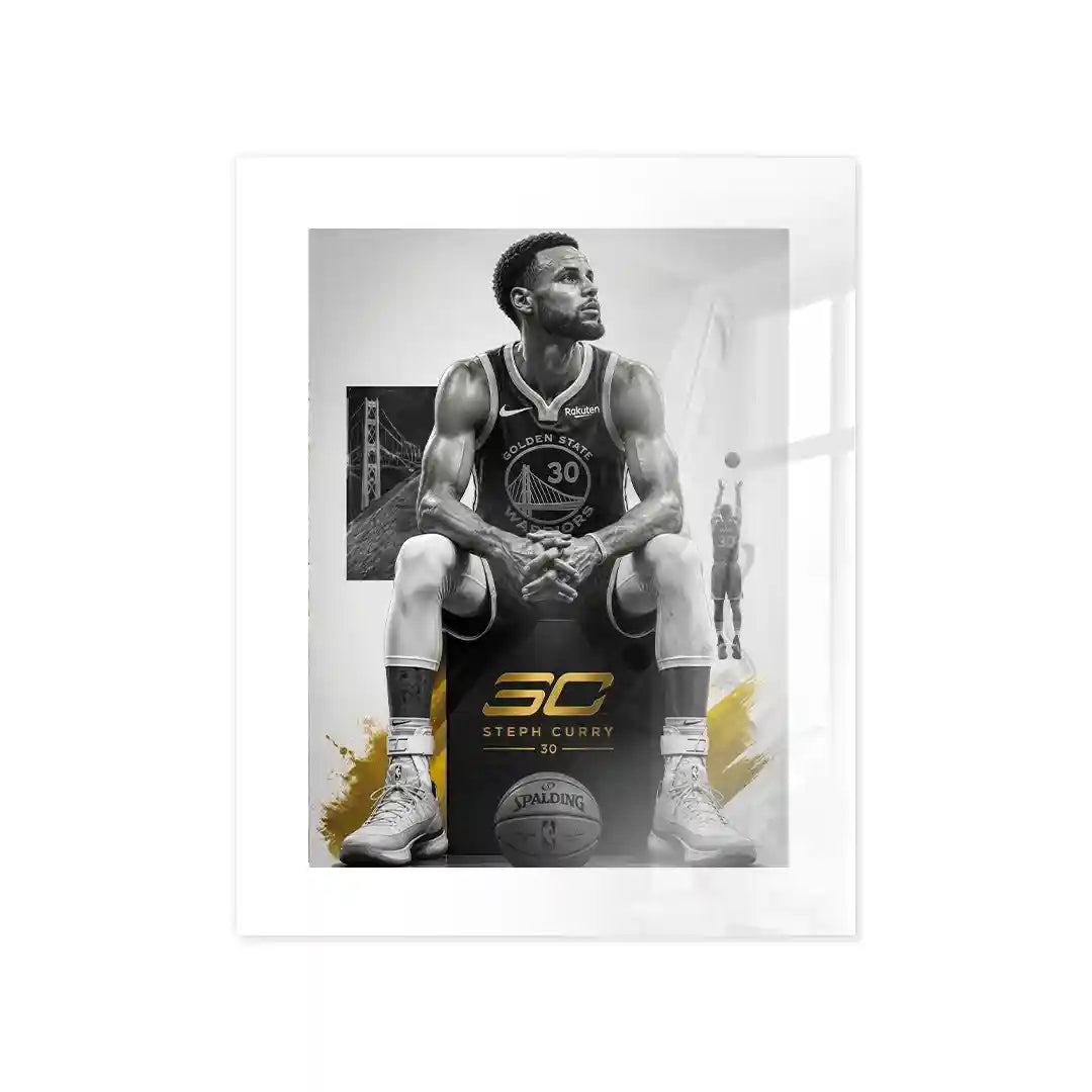 Cuadro Póster Stephen Curry 30 | Decoración de Baloncesto