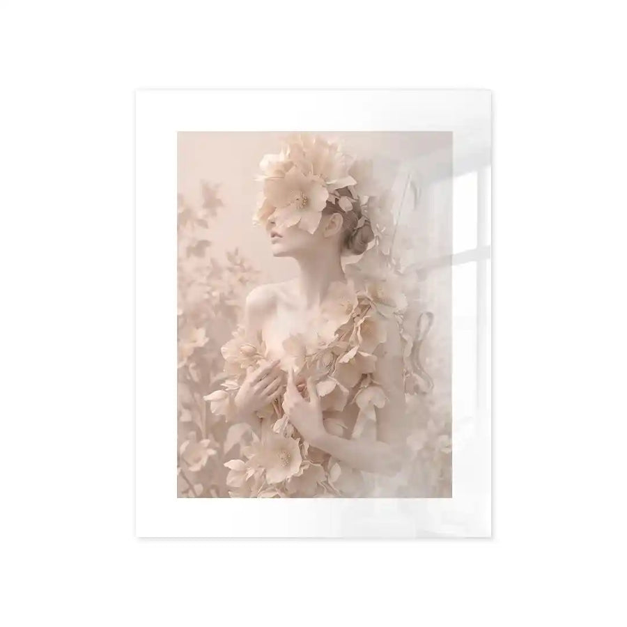 Cuadro Póster Mujer Entre Flores | Decoración Floral Elegante