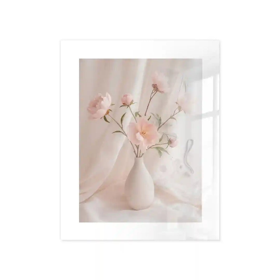Cuadro Póster Flores Rosas en Jarrón | Decoración Floral Elegante