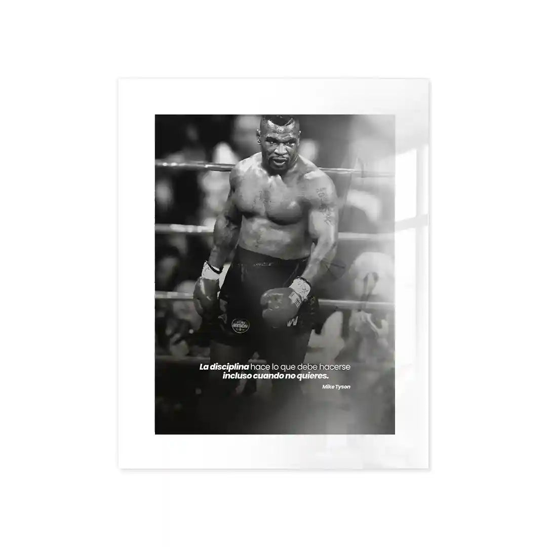 Cuadro Motivacional Mike Tyson | Disciplina de Hierro