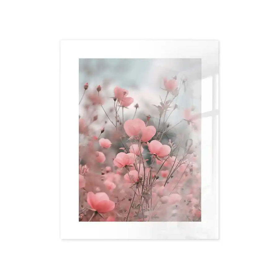 Cuadro Póster Jardín Rosa | Flores en Tonos Pastel
