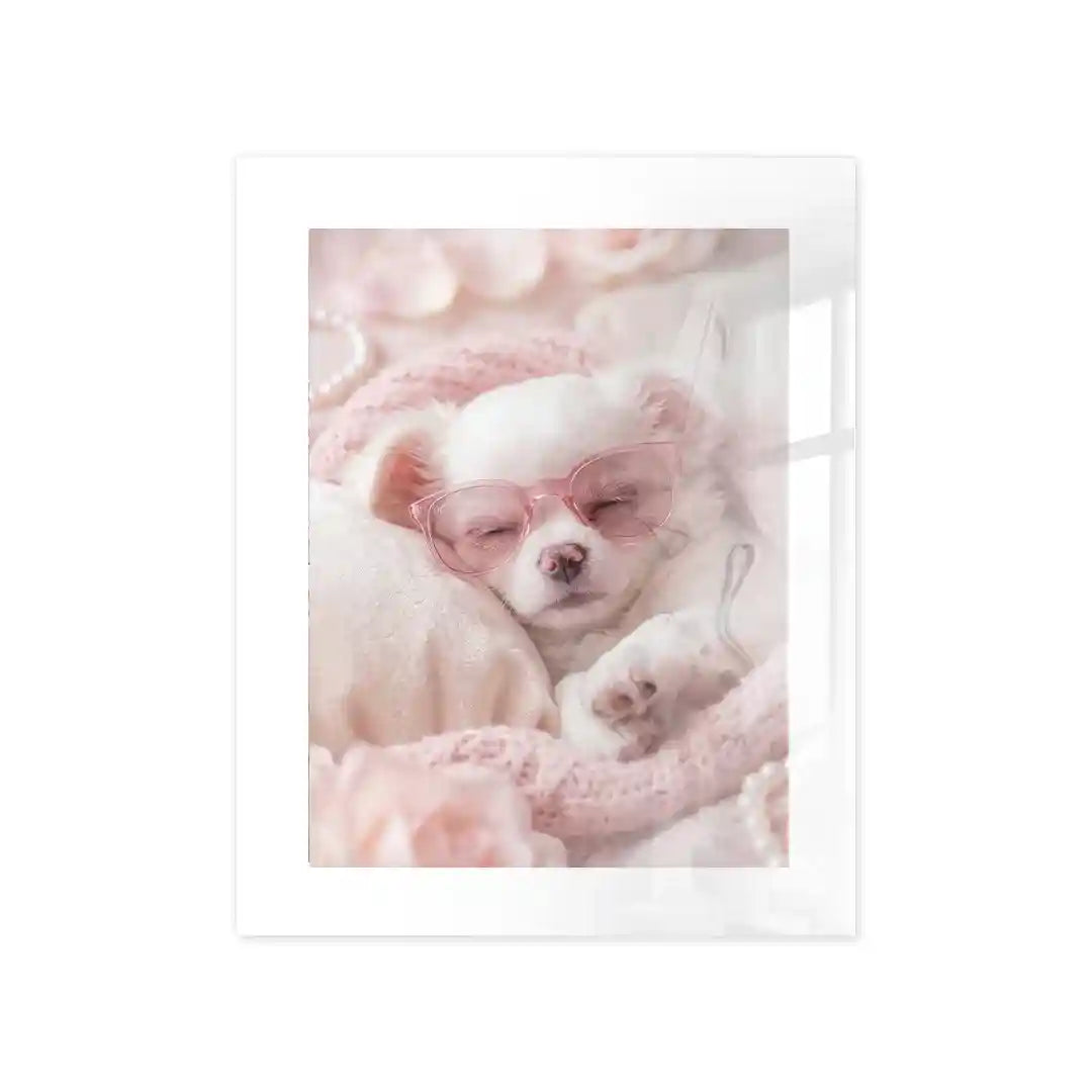 Cuadro Dulces Sueños | Perrito Rosa Chic