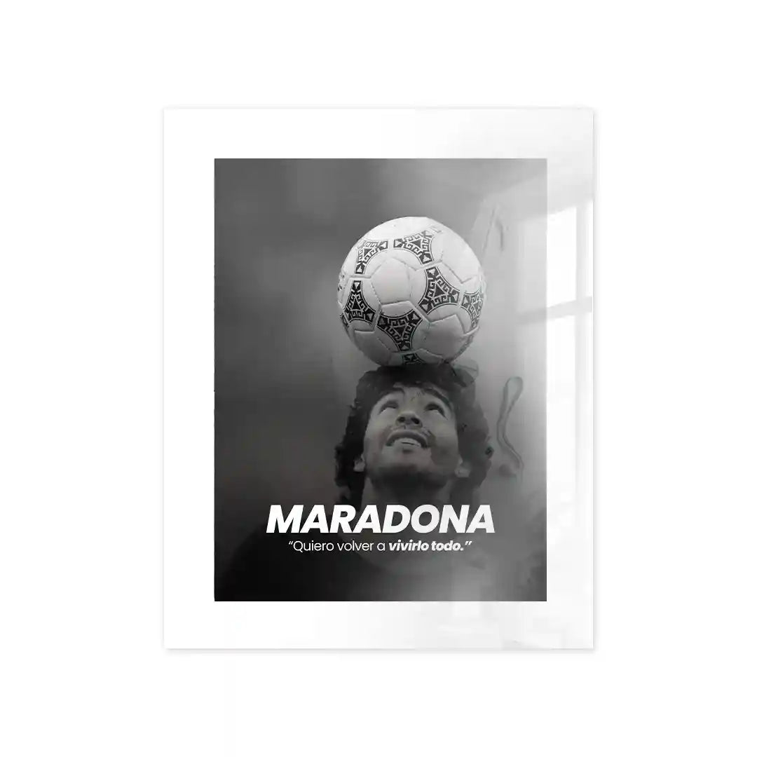 Cuadro Motivacional | Maradona | Quiero Volver a Vivirlo Todo