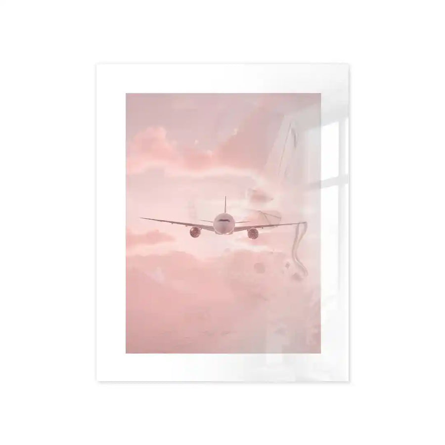 Cuadro Póster Pink Flight | Vuelo entre Nubes