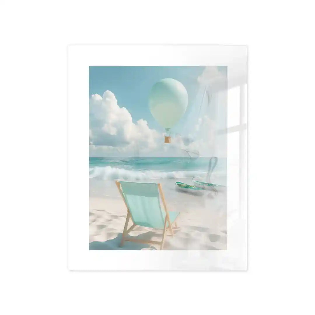 Cuadro Póster Summer Escape | Globo sobre el Mar