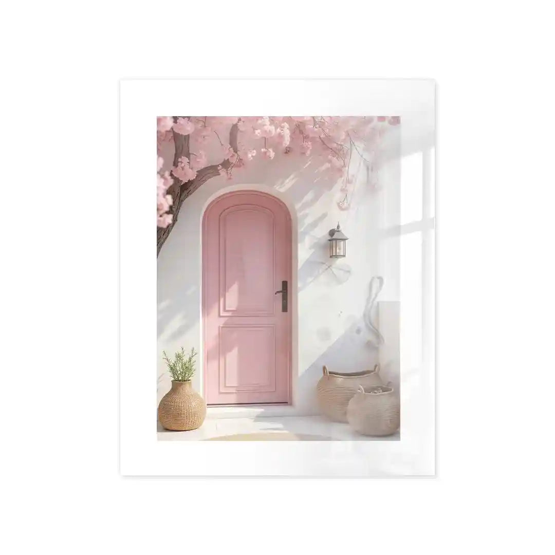 Cuadro Póster Pink Entrance | Puerta entre Flores