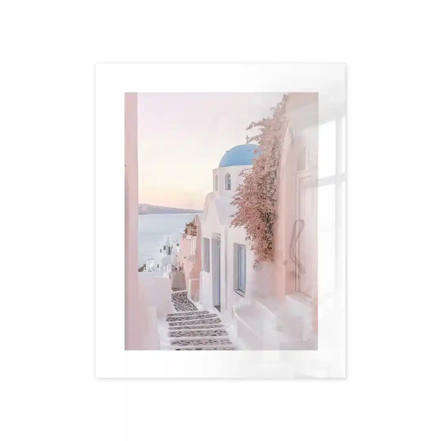 Cuadro Póster Santorini | Pink Sunset