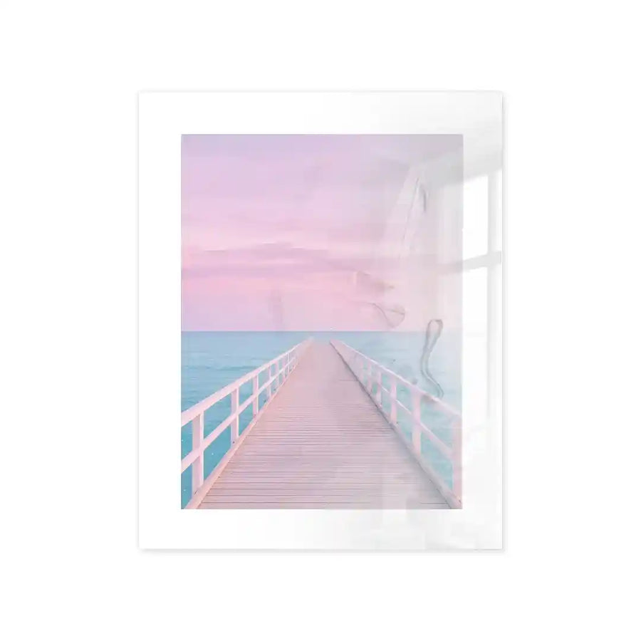 Cuadro Póster Muelle Rosa | Pink Horizon