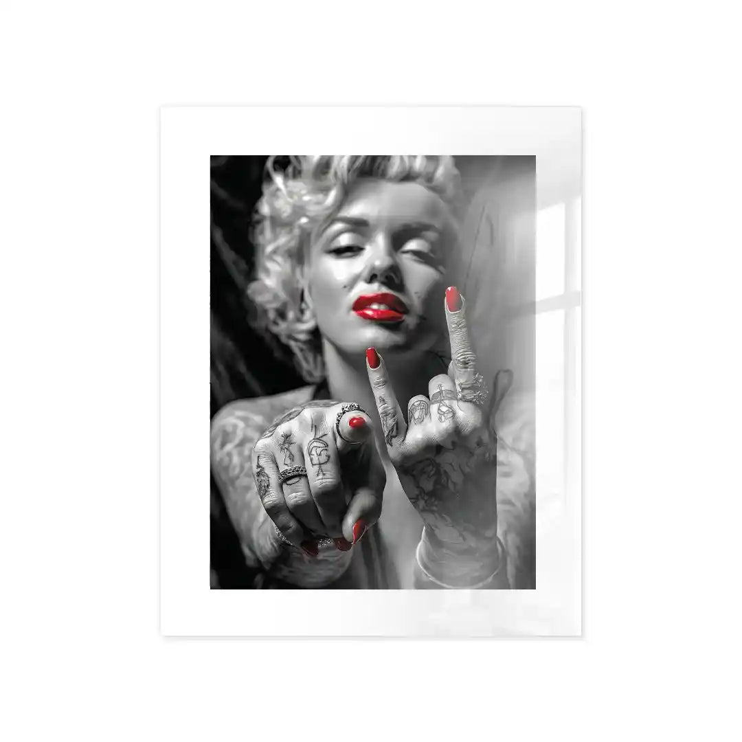 Cuadro Póster Marilyn Monroe | Rebel Icon | Red Attitude