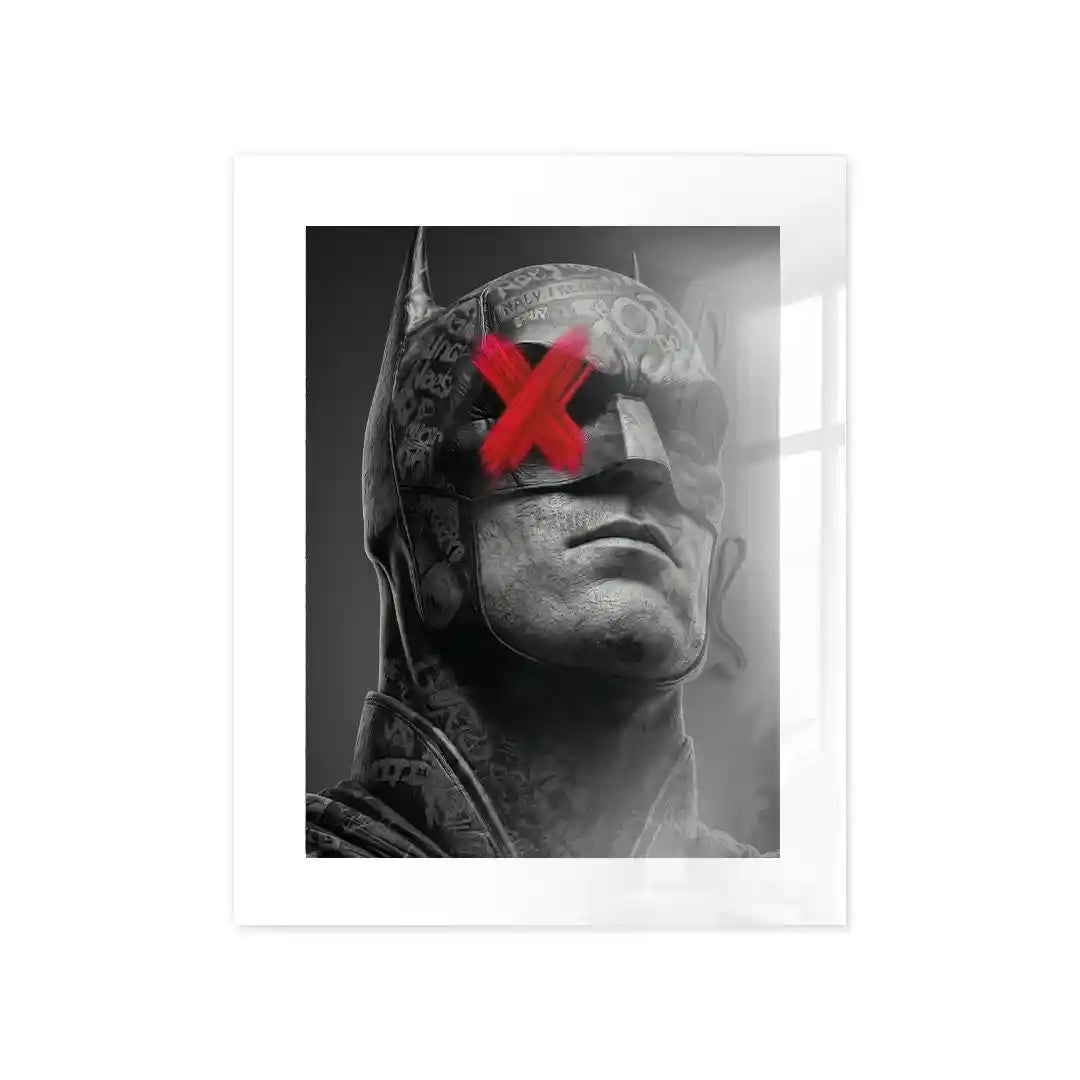 Cuadro Dark Hero| Batman Red X | Decoración Oscura y Cinematográfica