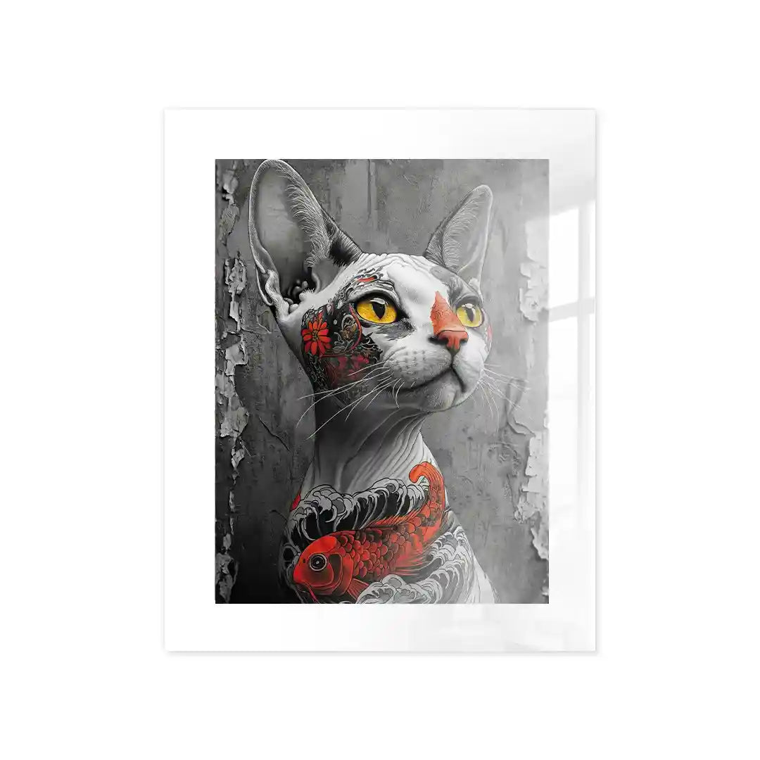 Cuadro Póster Gato Esfinge | Decoración Urbana Moderna