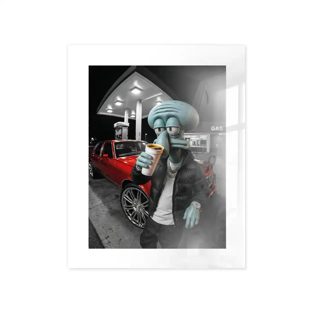 Cuadro Póster Calamardo | Midnight Coffee | Urban Mood