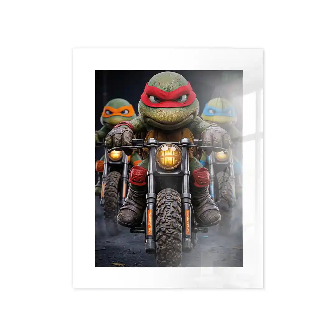 Cuadro Póster Tortugas Ninja | Turtle Riders | Urban Ride