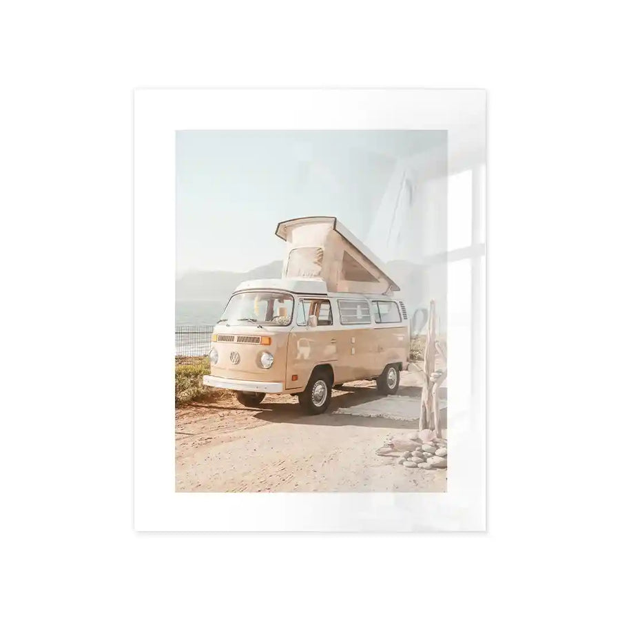 Cuadro Póster Volkswagen Camper Beige | Estilo Coastal Vintage
